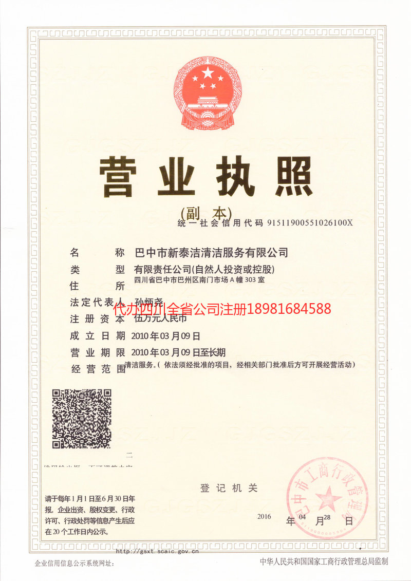 枣庄枣庄新泰洁清洁服务有限公司